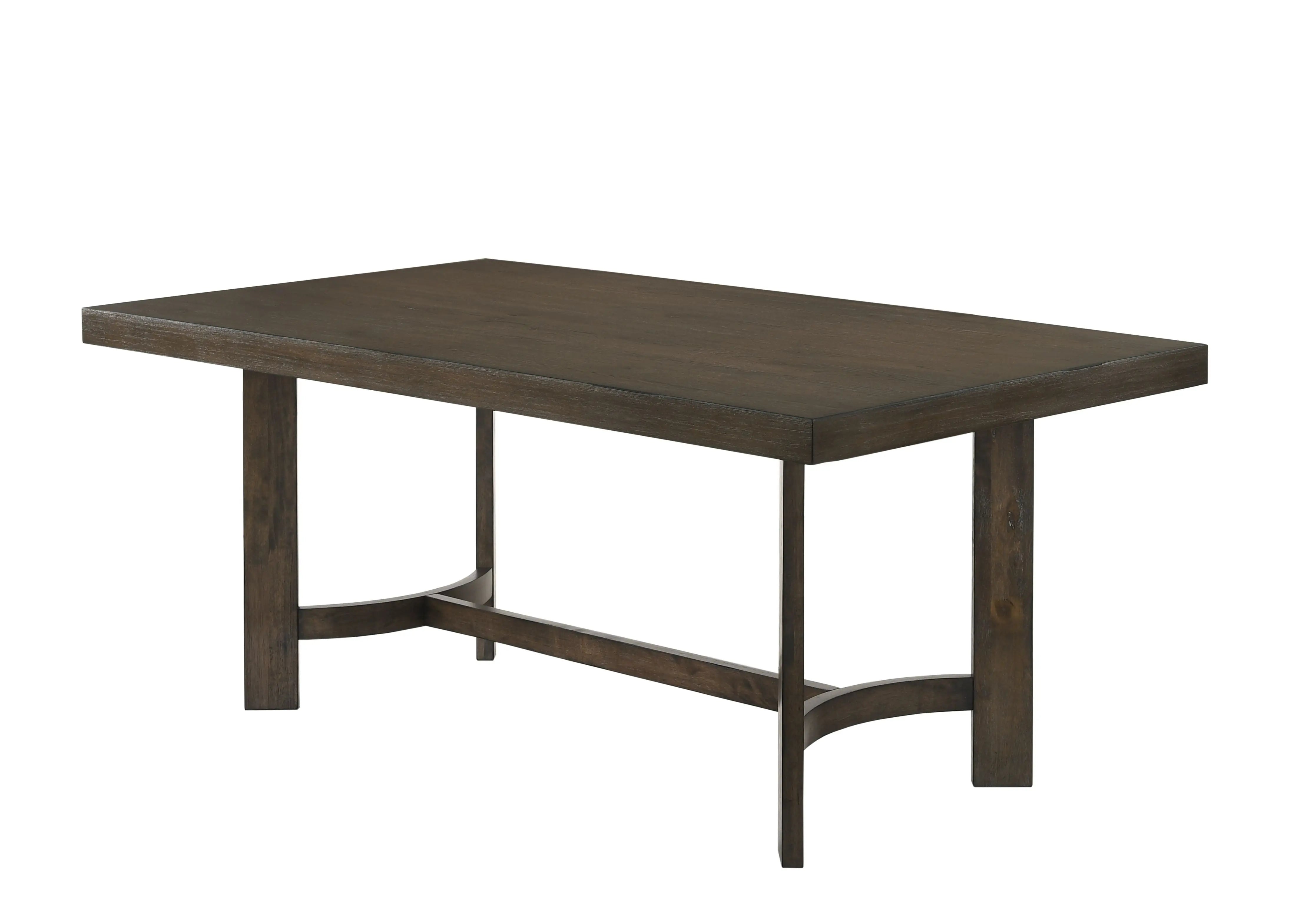 70" Espresso Wood Trestle Base Dining Table Homeroots Kitchen & Dining