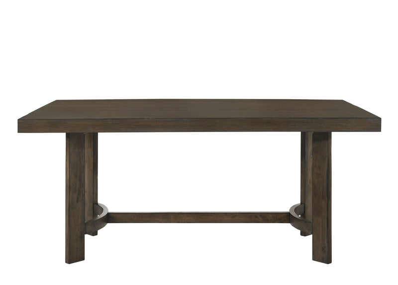 70" Espresso Wood Trestle Base Dining Table Homeroots Kitchen & Dining