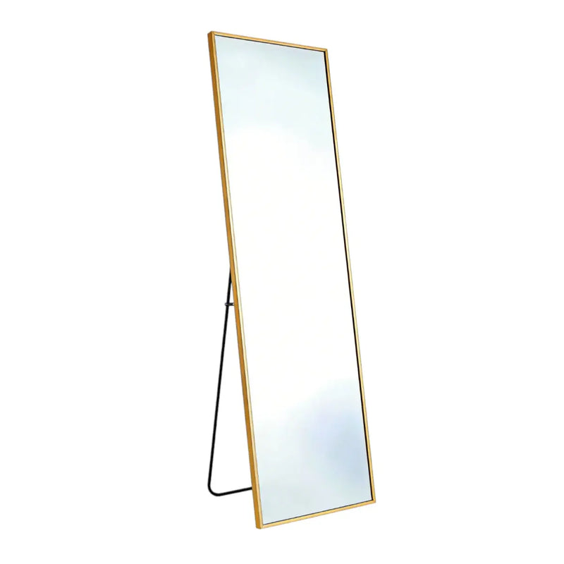 70" Gold Aluminum Freestanding And Wall Mounted Framed Full Length Mirror Homeroots Bed & Bath