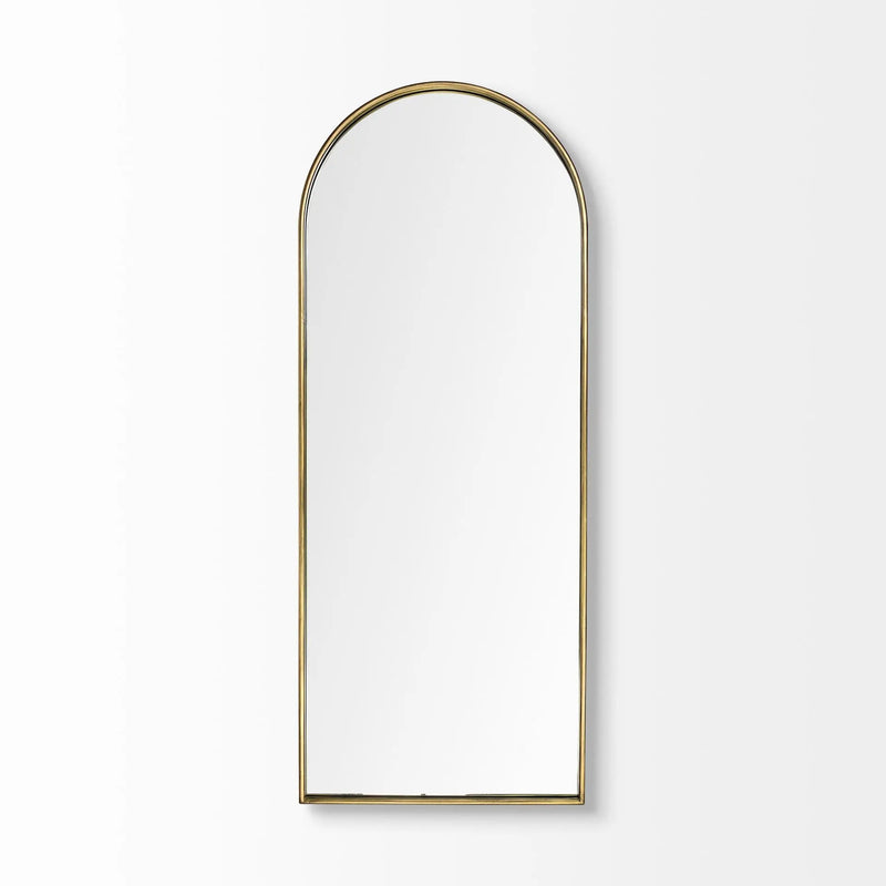 70" Gold Arch Metal Framed Accent Mirror Homeroots Bed & Bath