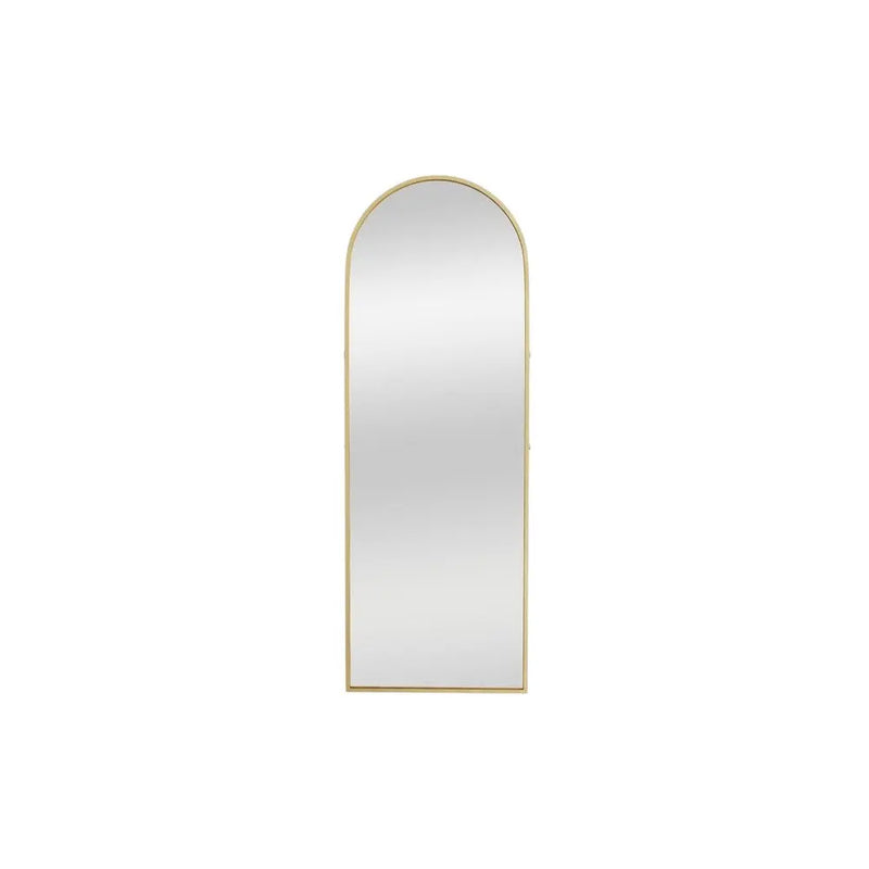 70" Gold Metal Arch Wall Mounted Leaning Or Freestanding Framed Full Length Mirror Homeroots Bed & Bath