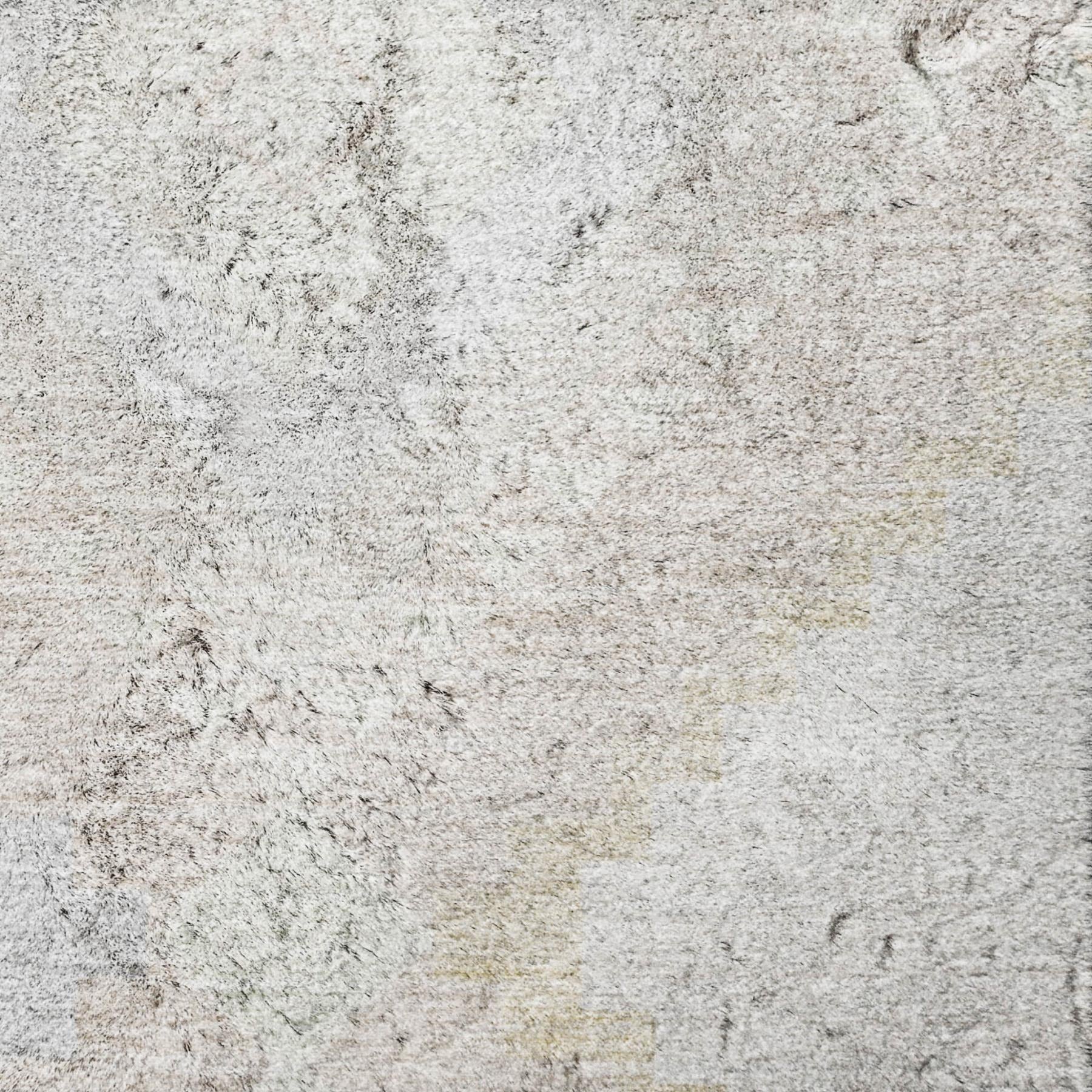 10' X 14' Gray And Beige Geometric Shag Washable Area Rug With UV Protection - Home & Garden