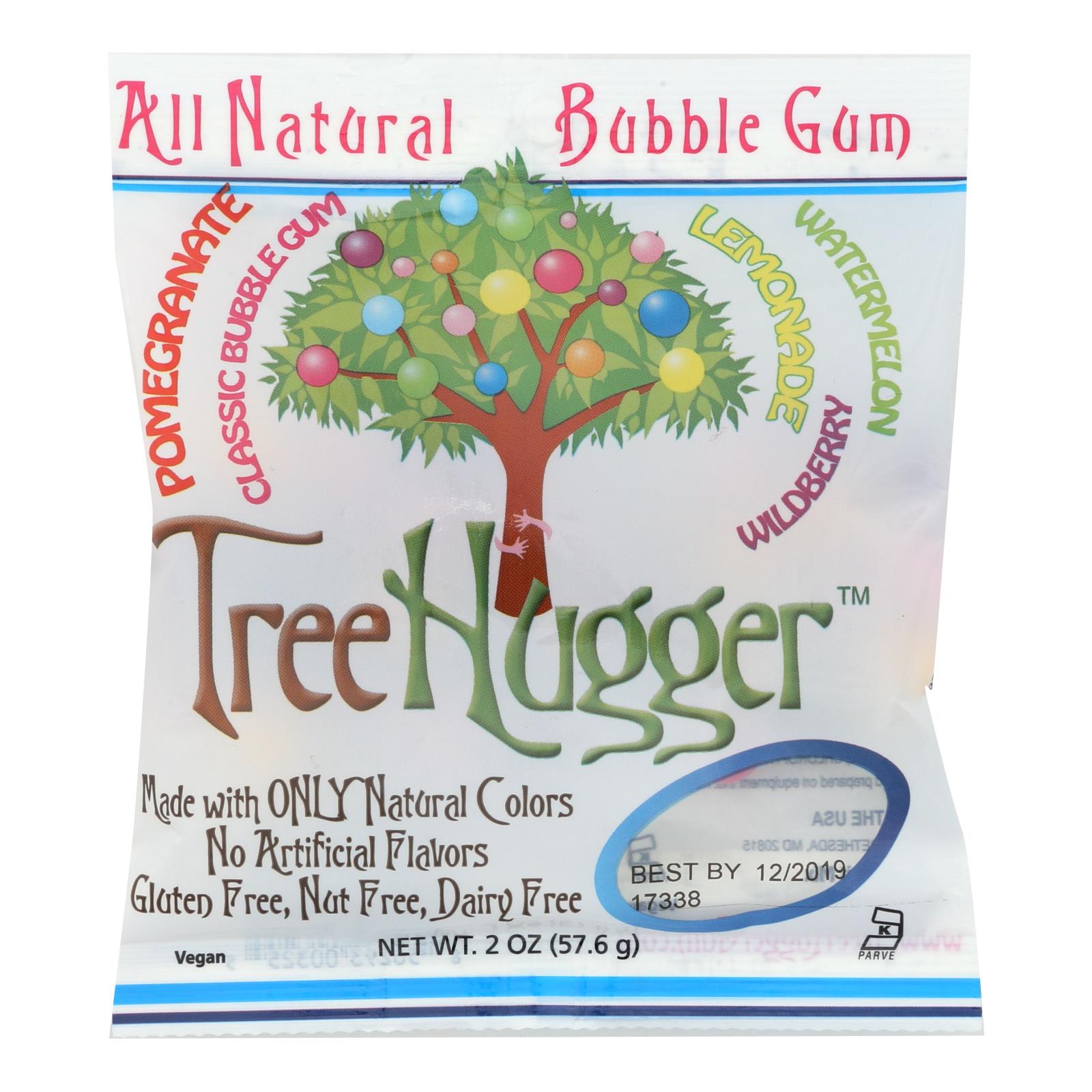 Tree Hugger Bubble Gum - Fantastic Fruit - 2 Oz - Case Of 12 - GreatEagleInc