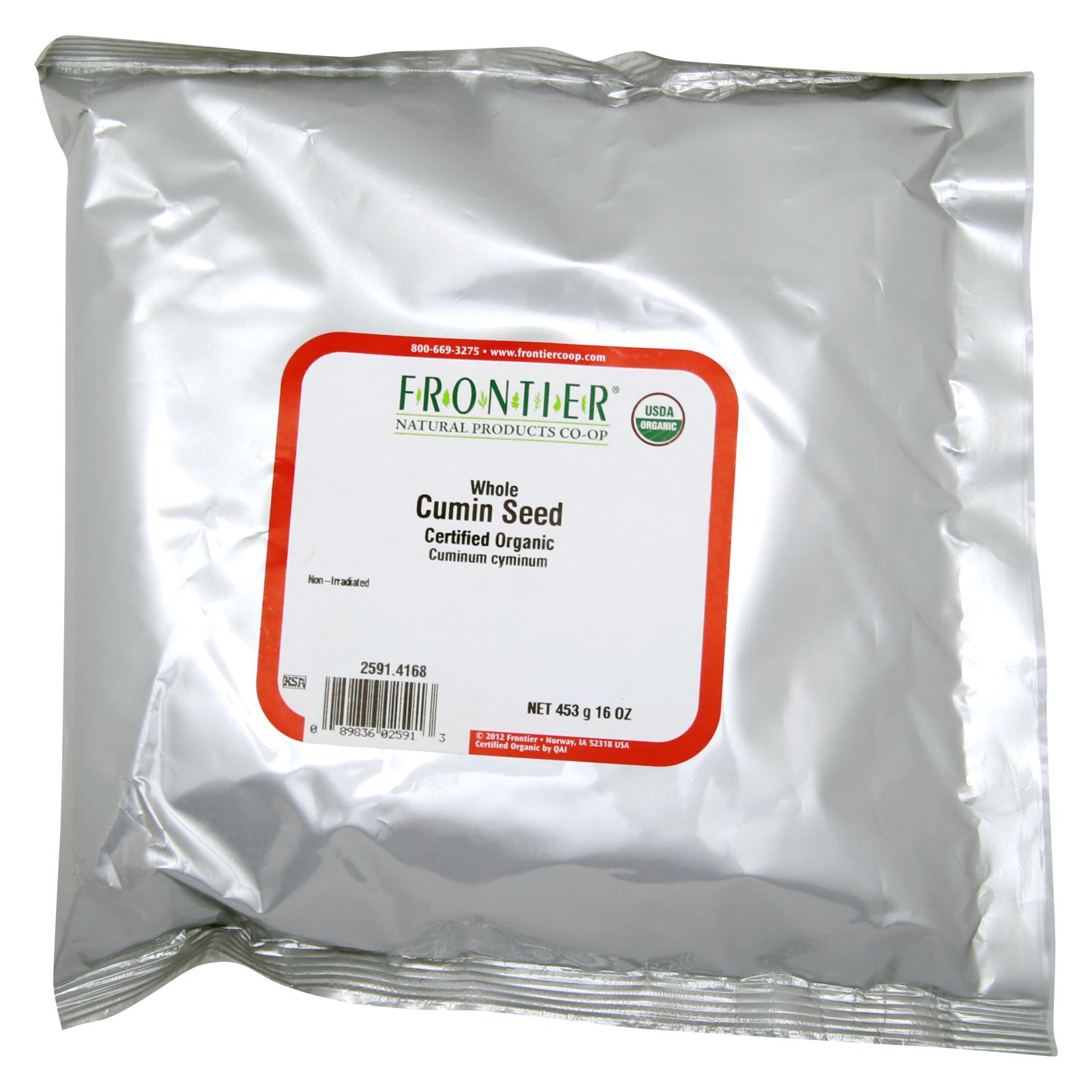 Frontier Herb Cumin Seed Organic Whole - Single Bulk Item - 1lb - GreatEagleInc