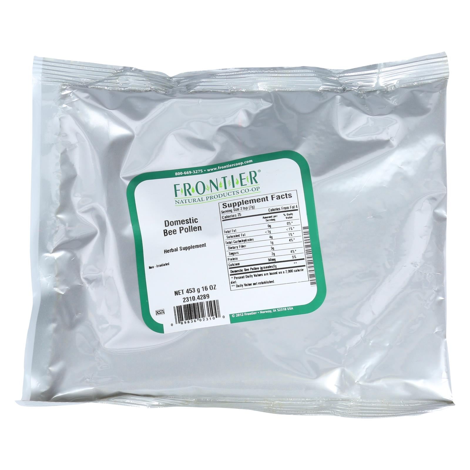 Frontier Herb Bee Pollen Domestice - Single Bulk Item - 1lb - GreatEagleInc