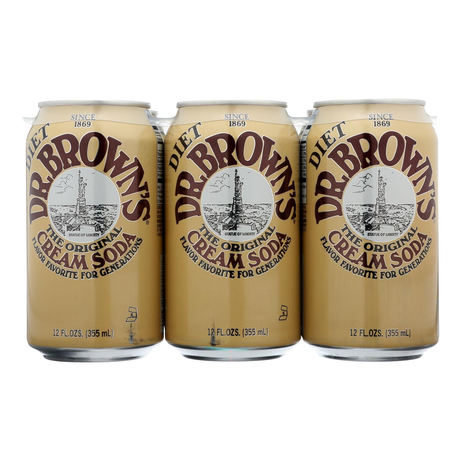 Dr. Brown Dr Brown's, The Original Diet Cream Soda - Case Of 4 - 6/12 Fz - GreatEagleInc