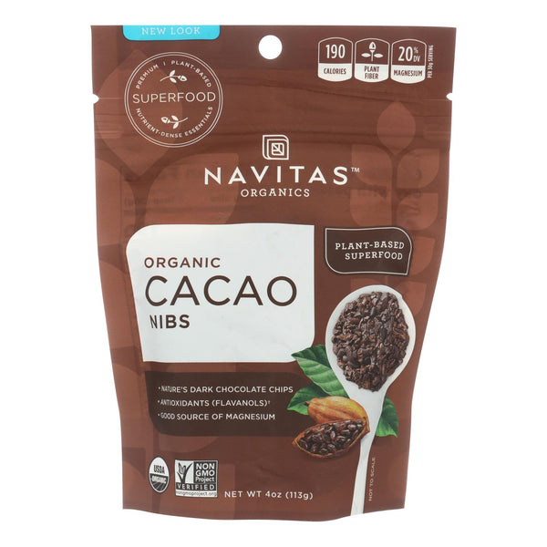 Navitas Naturals Cacao Nibs - Organic - Raw - 4 Oz - Case Of 12 - GreatEagleInc