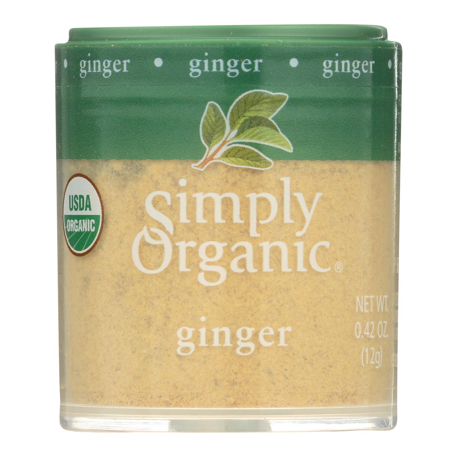 Simply Organic Ginger Root - Organic - Ground - .42 Oz - Case Of 6 - GreatEagleInc