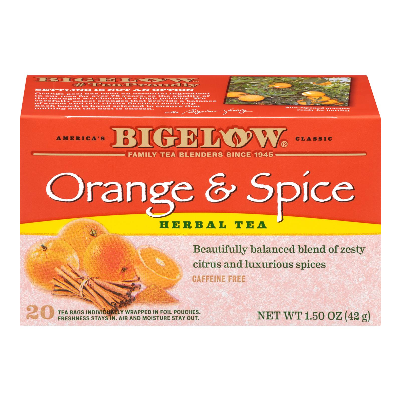 Bigelow Tea Orange & Spice Herb Tea - Case Of 6 - 20 Bag - Eco-Friendly Home & Grocery