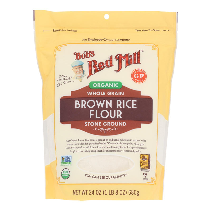 Bob's Red Mill - Flour Rice Brown - Case Of 4 - 24 Oz - GreatEagleInc