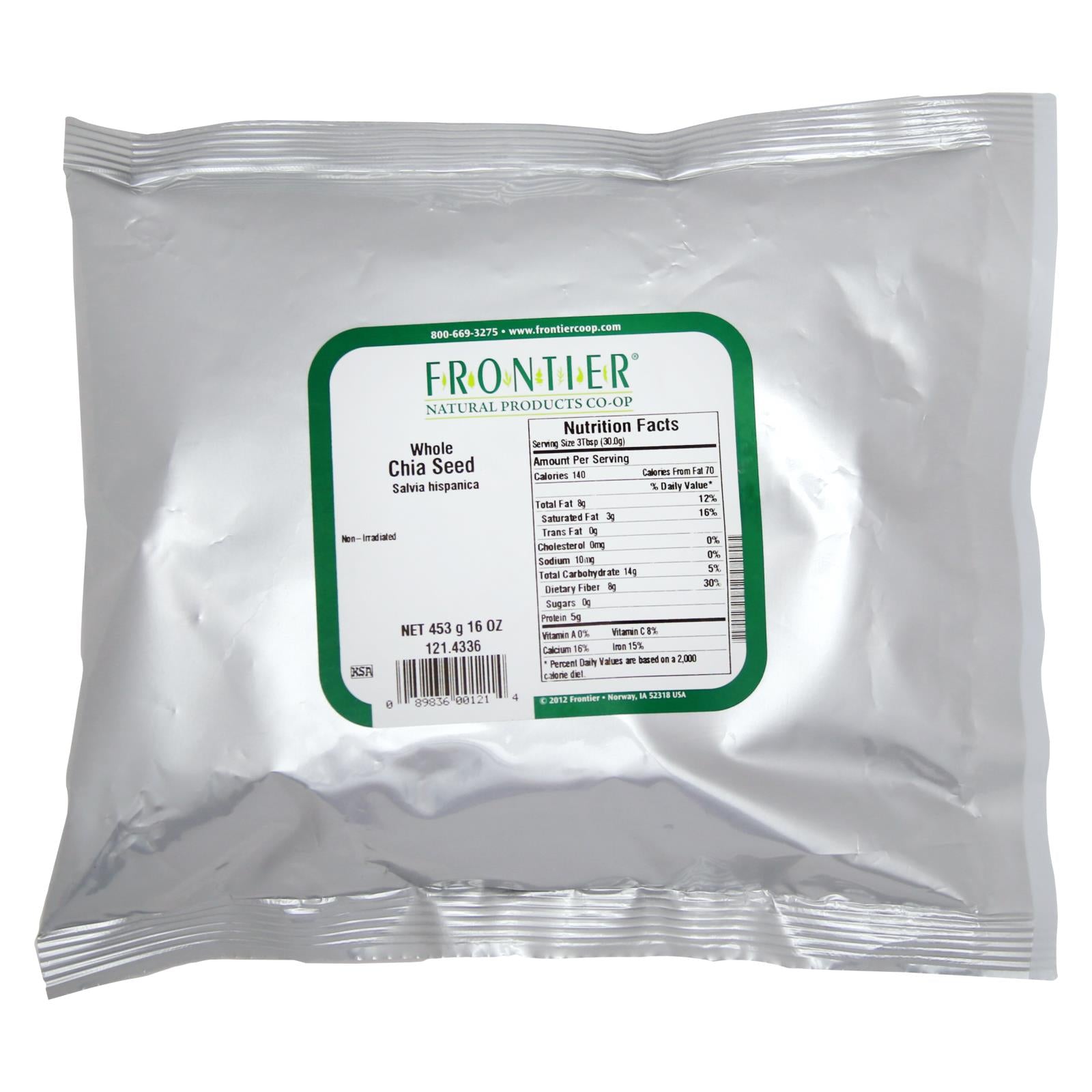 Frontier Herb Chia Seed Whole - Single Bulk Item - 1lb - GreatEagleInc