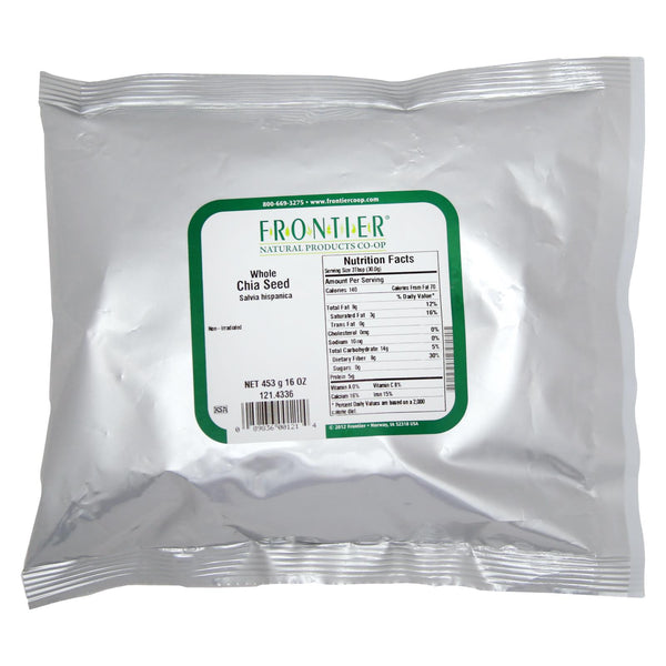 Frontier Herb Chia Seed Whole - Single Bulk Item - 1lb - Eco-Friendly Home & Grocery