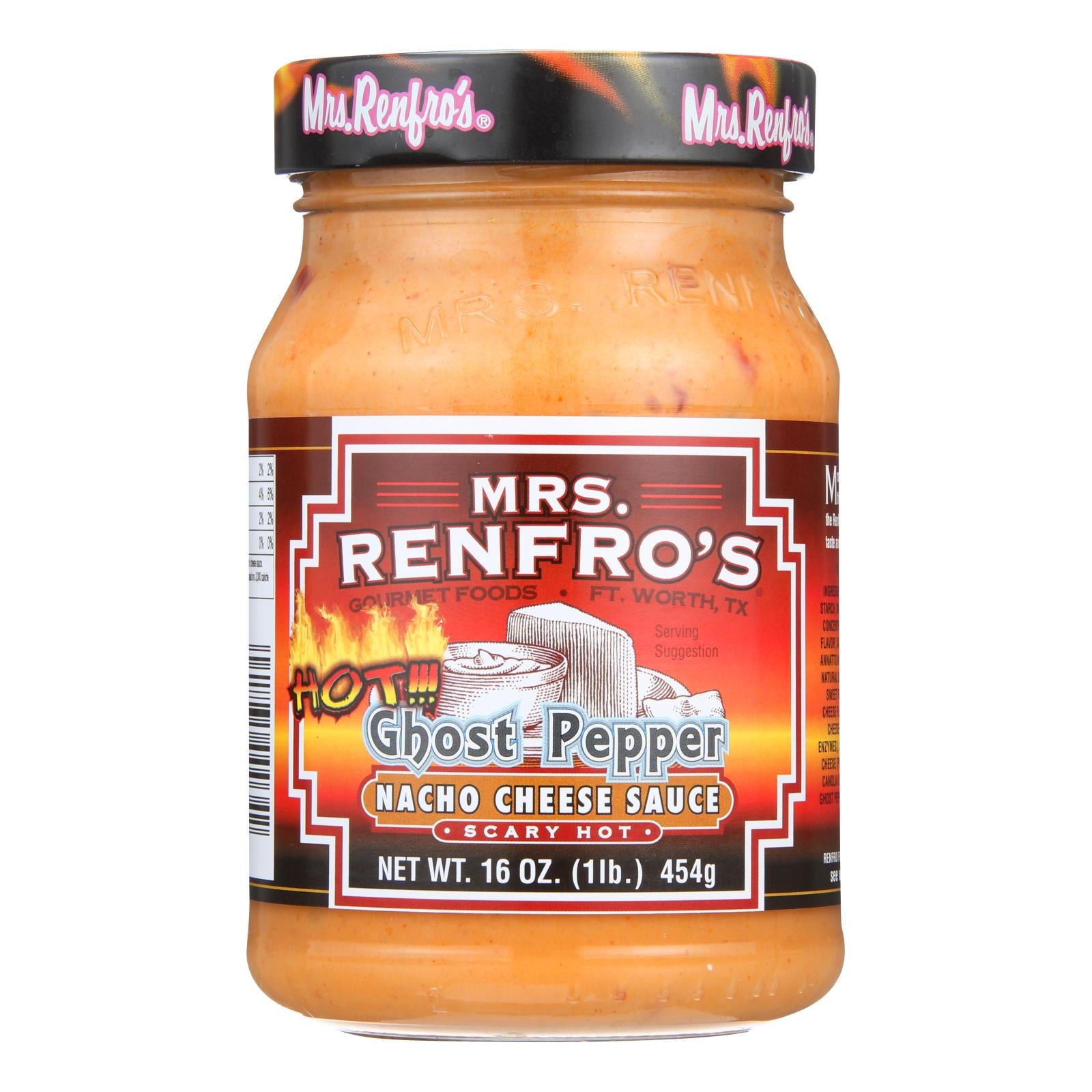Mrs. Renfro Ghost Pepper Nacho Cheese Sauce  - Case Of 6 - 16 Oz - GreatEagleInc