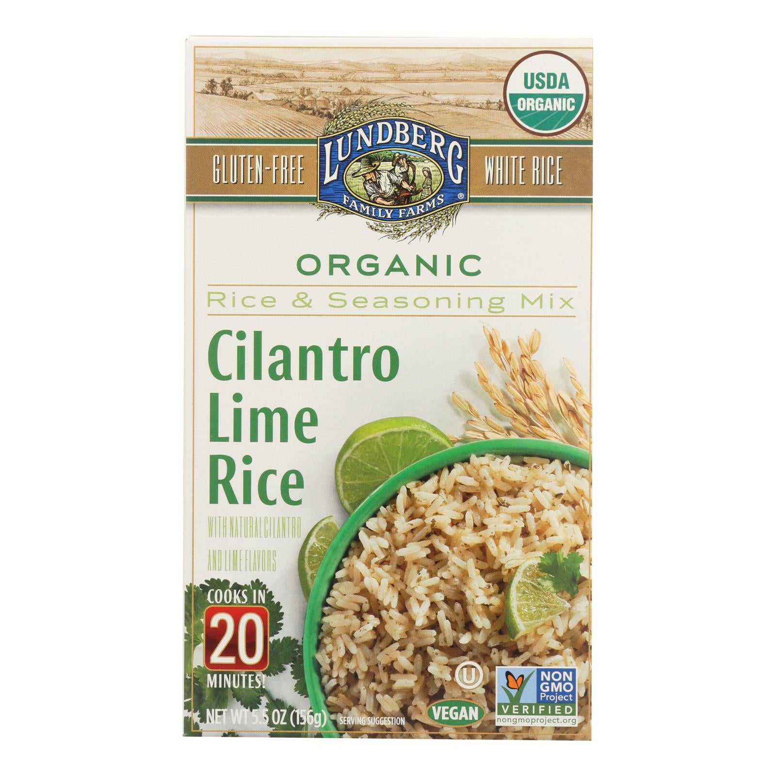 Lundberg Family Farms - Rice And Seasoning Mix - Cilantro Lime - Case Of 6 - 5.50 Oz. - GreatEagleInc
