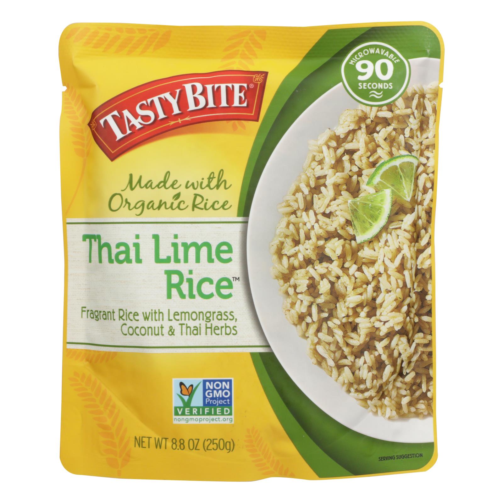 Tasty Bite Rice - Thai Lime - 8.8 Oz - Case Of 6 - Eco-Friendly Home & Grocery