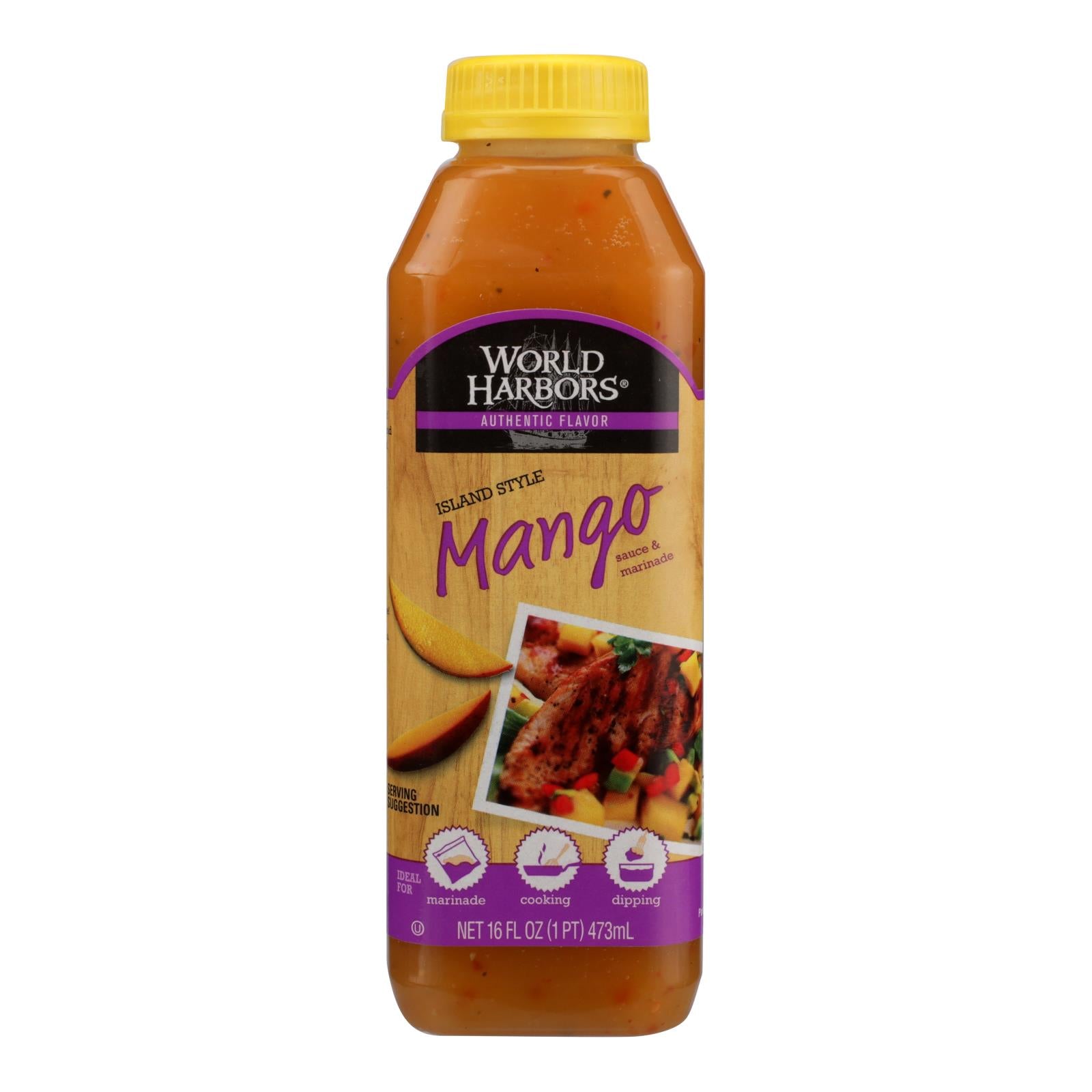 World Harbor Island Mango Sauce - Case Of 6 - 16 Oz. - GreatEagleInc
