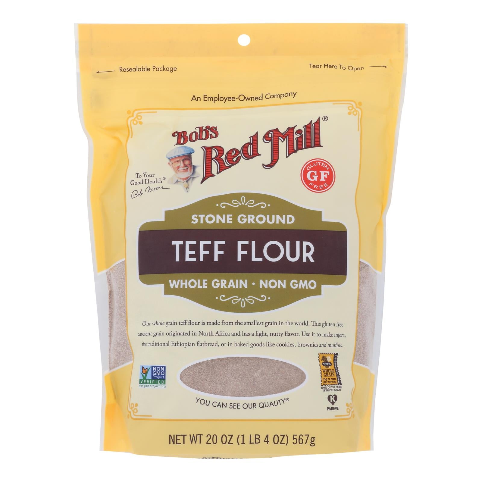 Bob's Red Mill - Flour Teff G/f - Case Of 4-20 Oz - GreatEagleInc