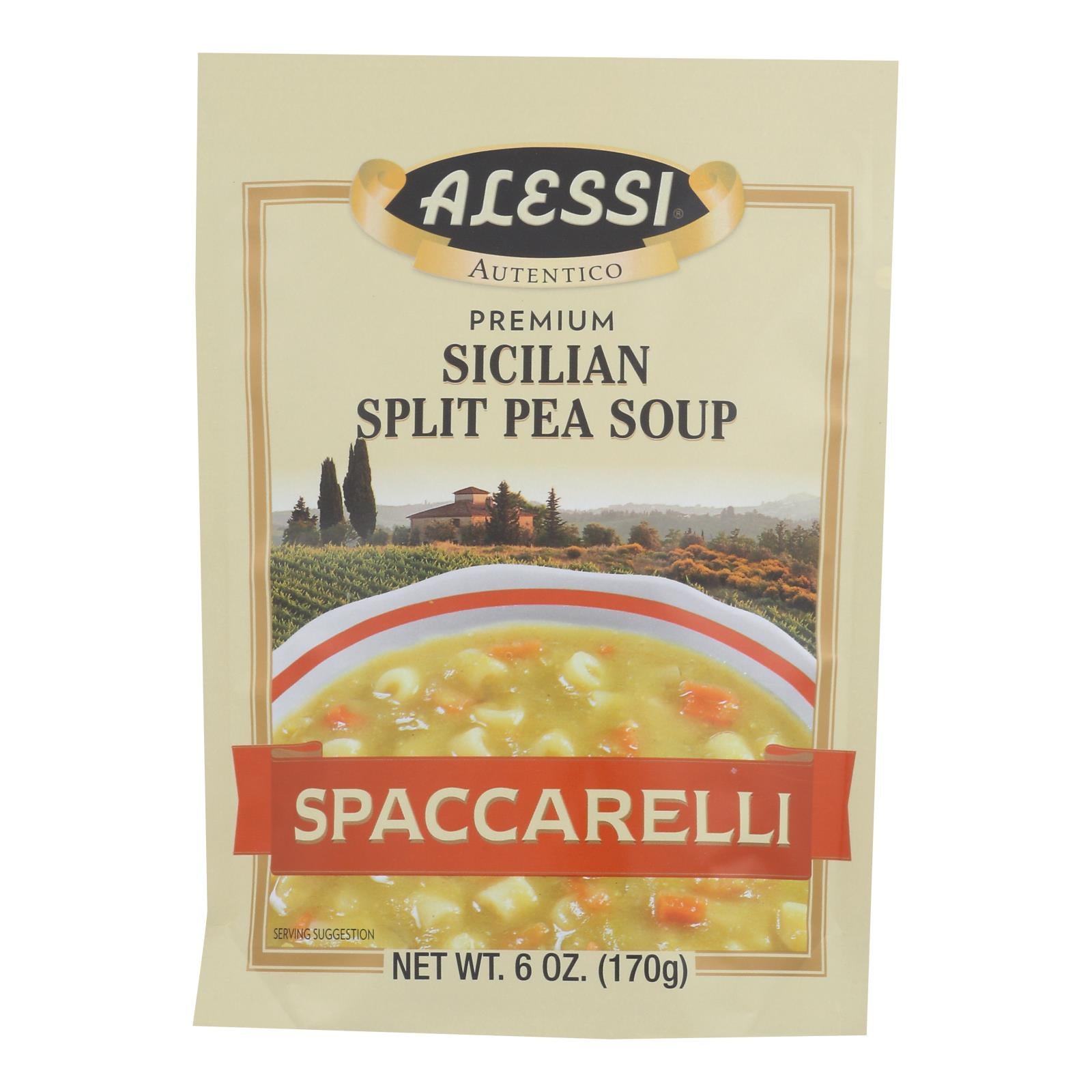 Alessi - Split Pea Soup - Spaccarelli - Case Of 6 - 6 Oz. - GreatEagleInc