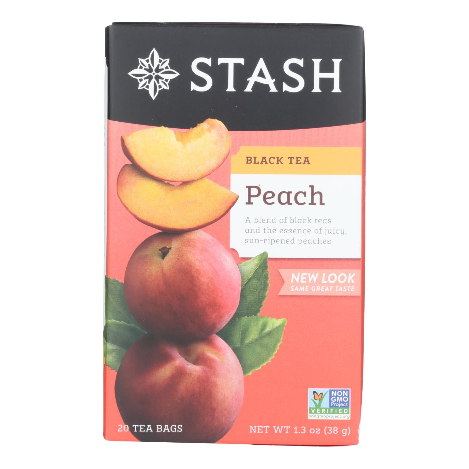 Stash Tea Tea - Black Peach - Case Of 6 - 20 Count - GreatEagleInc