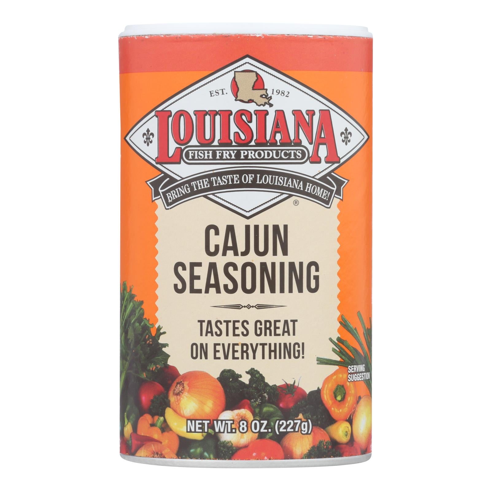 La Fish Fry Seasoning - Cajun - Case Of 12 - 8 Oz - Eco-Friendly Home & Grocery