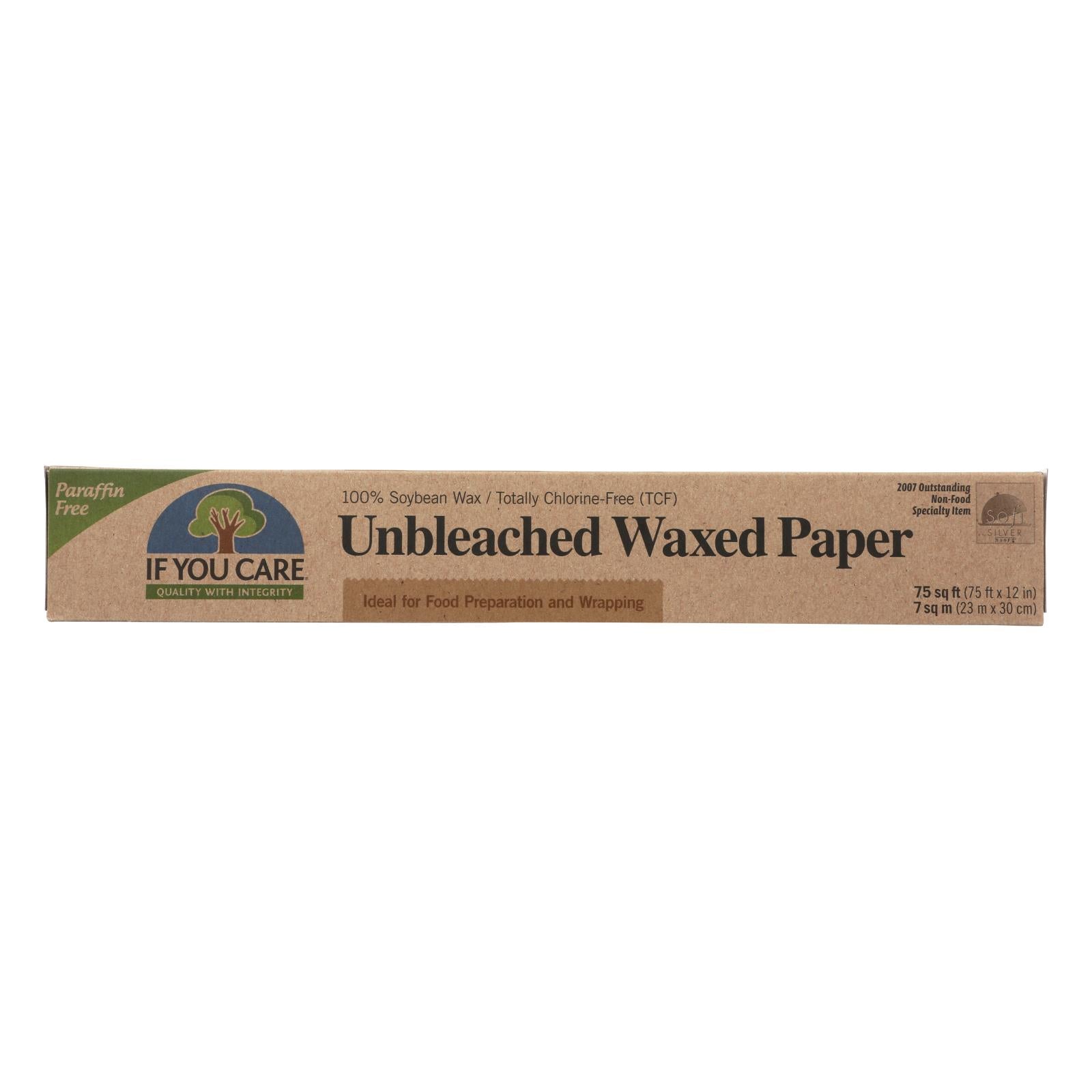 If You Care Waxed Paper - Natural - Case Of 12 - 75 Sq. Ft. - Eco-Friendly Home & Grocery