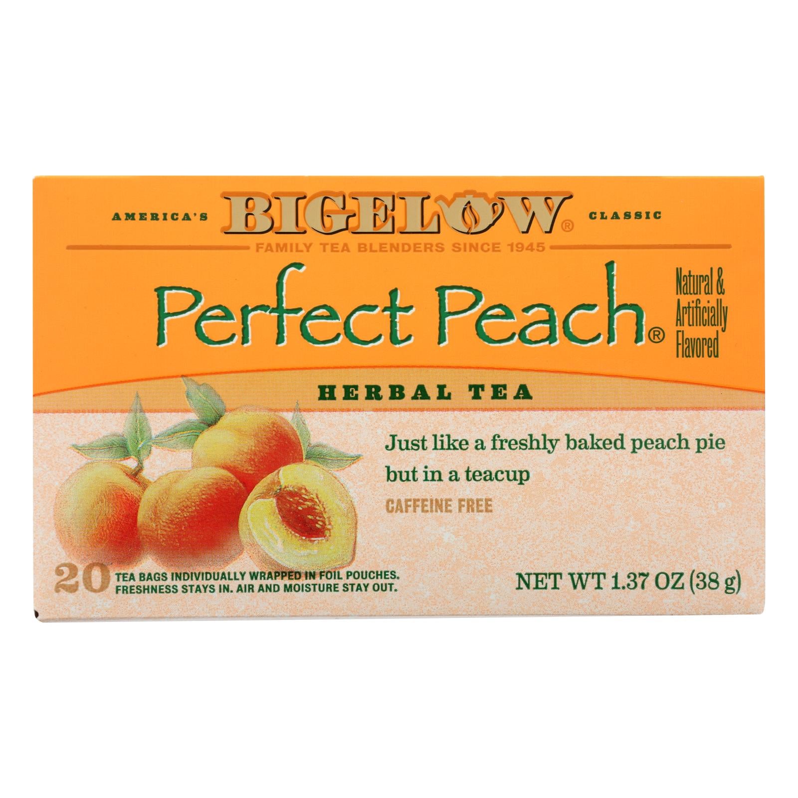 Bigelow Tea Tea - Peach - Case Of 6 - 20 Bag - Eco-Friendly Home & Grocery