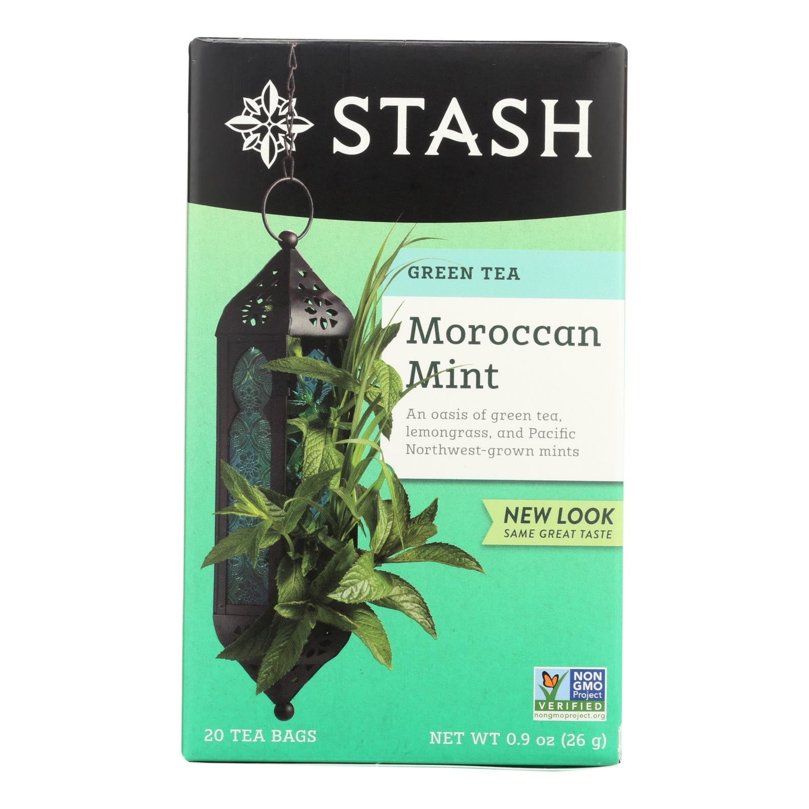 Stash Tea Green Tea - Moroccan Mint - Case Of 6 - 20 Bags - GreatEagleInc