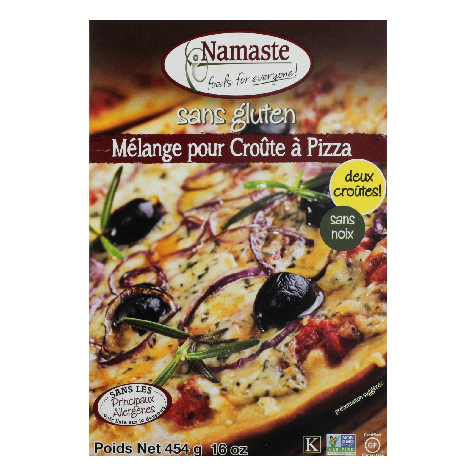 Namaste Foods Gluten Free Pizza Crust - Mix - Case Of 6 - 16 Oz. Namaste Foods