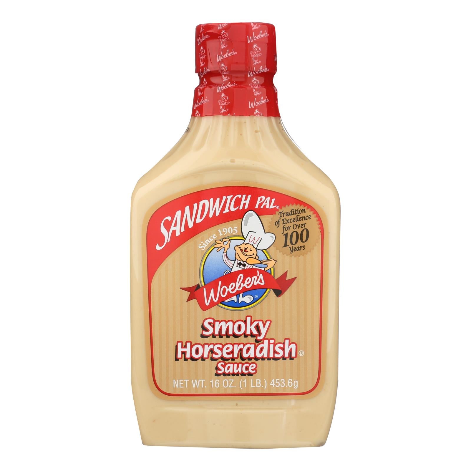 Woeber's Sandwich Pal Smoky Horseradish Sauce - Case Of 6 - 16 Fl Oz. - GreatEagleInc