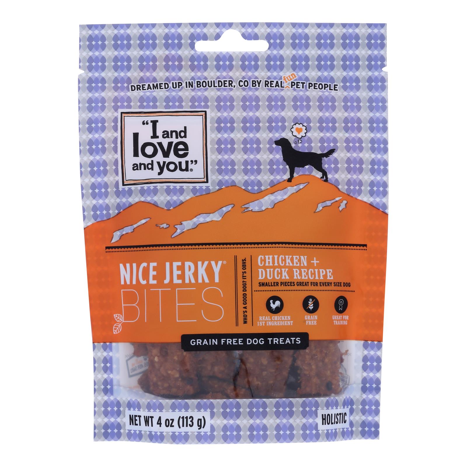I And Love And You - Dog Treats Jrky Chkn&duck - Case Of 6 - 4 Oz - GreatEagleInc