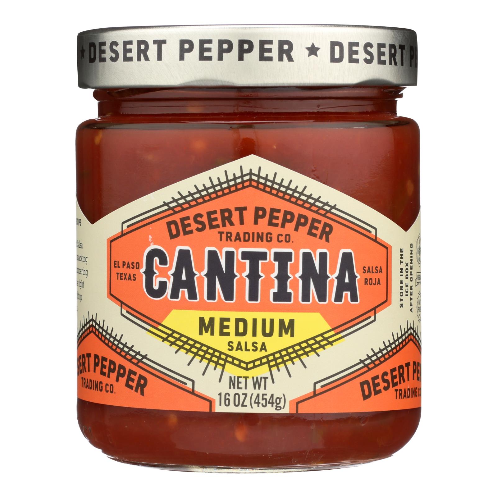 Desert Pepper Trading - Cantina Salsa - Medium Red - Case Of 6 - 16 Oz - Eco-Friendly Home & Grocery
