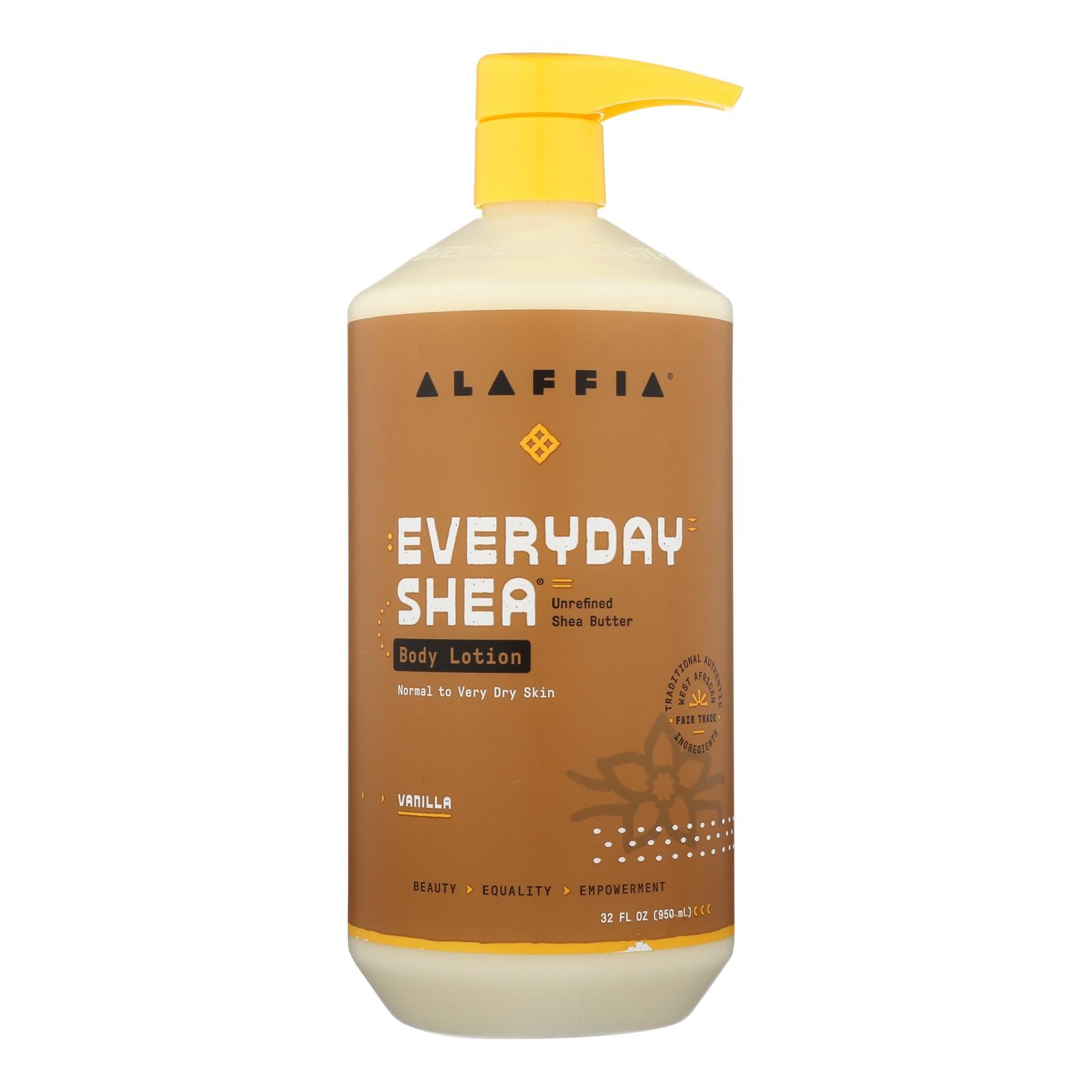 Alaffia - Everyday Lotion - Shea Vanilla - 32 Oz. - GreatEagleInc