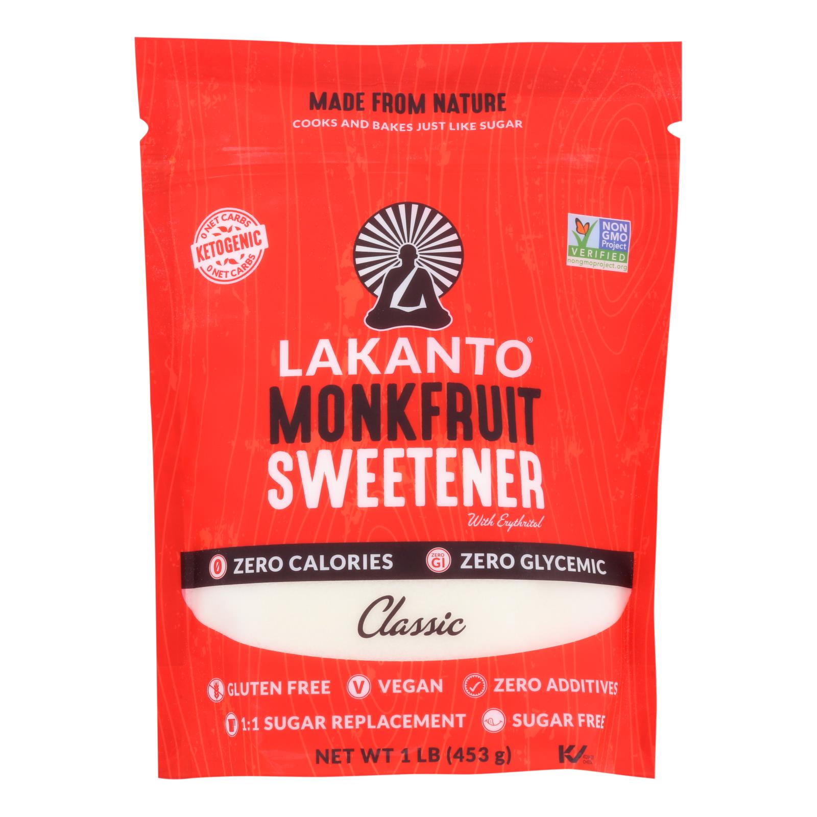 Lakanto - Classic Monkfruit Sweetener - Case Of 8 - 16 Oz. - GreatEagleInc