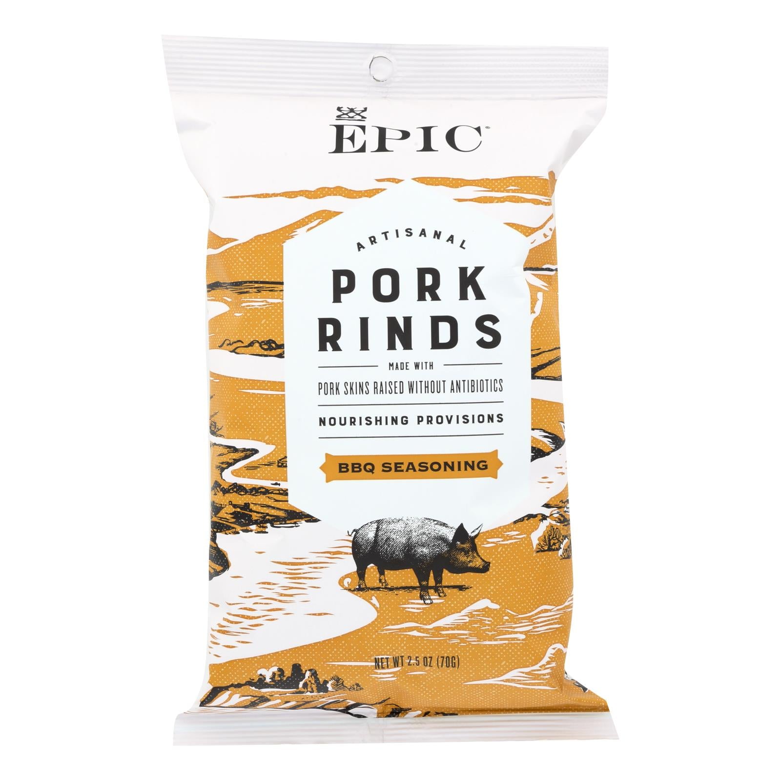 Epic - Pork Rinds - Texas Bbq Seasoning - Case Of 12 - 2.5 Oz. - GreatEagleInc