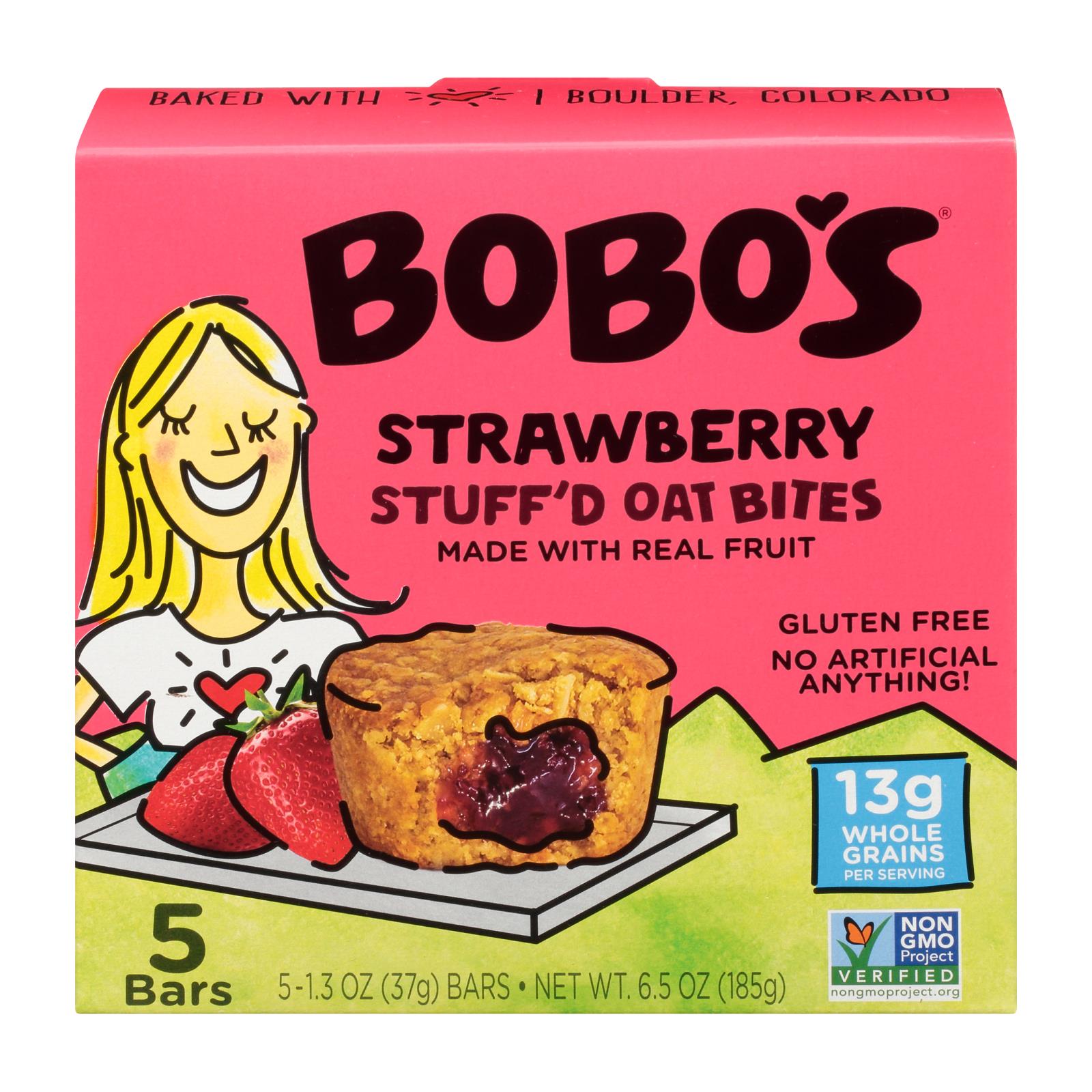 Bobo's Oat Bars - Stuffed Bites Strawberry - Case Of 6 - 6.5 Oz - GreatEagleInc