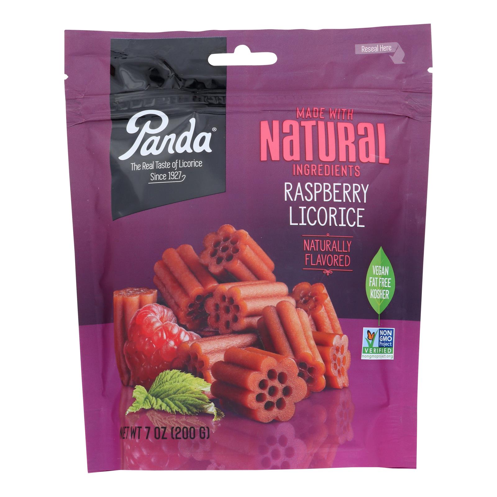 Panda Licorice - Licorice Raspberry Chews - Case Of 8-7 Oz - GreatEagleInc