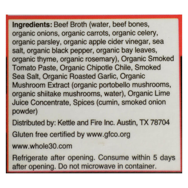 Kettle And Fire - Bone Broth Chipotle Beef - Case Of 6 - 16.9 Oz - GreatEagleInc
