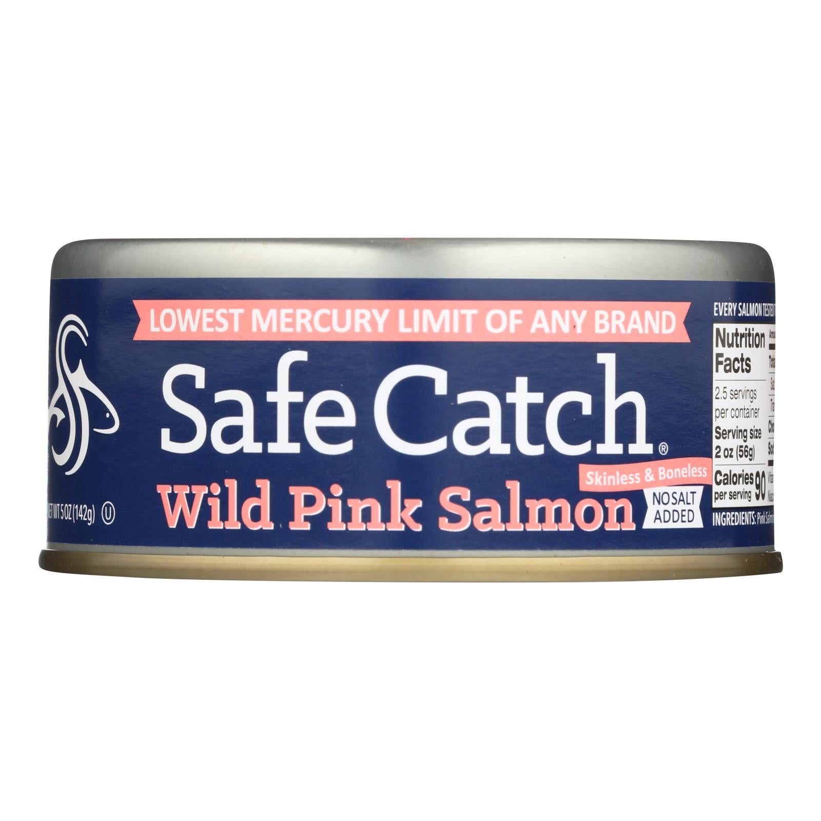 Safe Catch - Salmon Pink Wld Ns Added - Case Of 6 - 5 Oz - GreatEagleInc