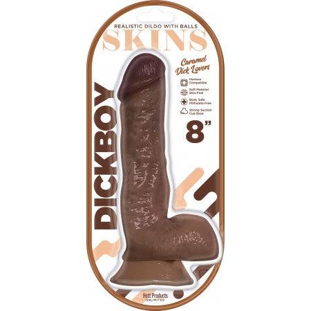 Dickboy Skins Dildo Caramel Lovers 8in - GreatEagleInc