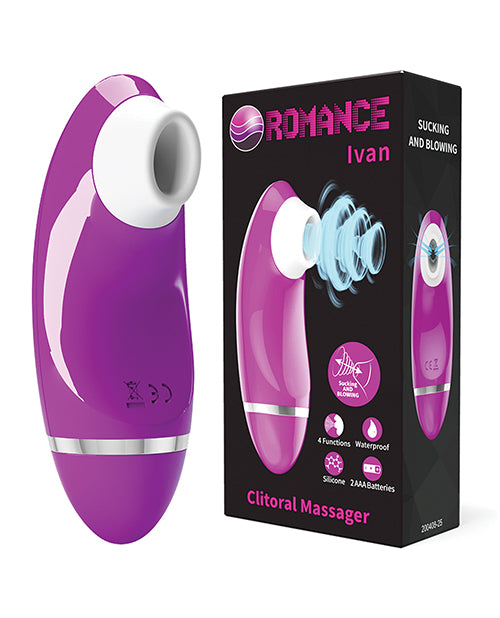 Pretty Love Romance Ivan Sucking Clitoral Massager - Fuchsia - GreatEagleInc