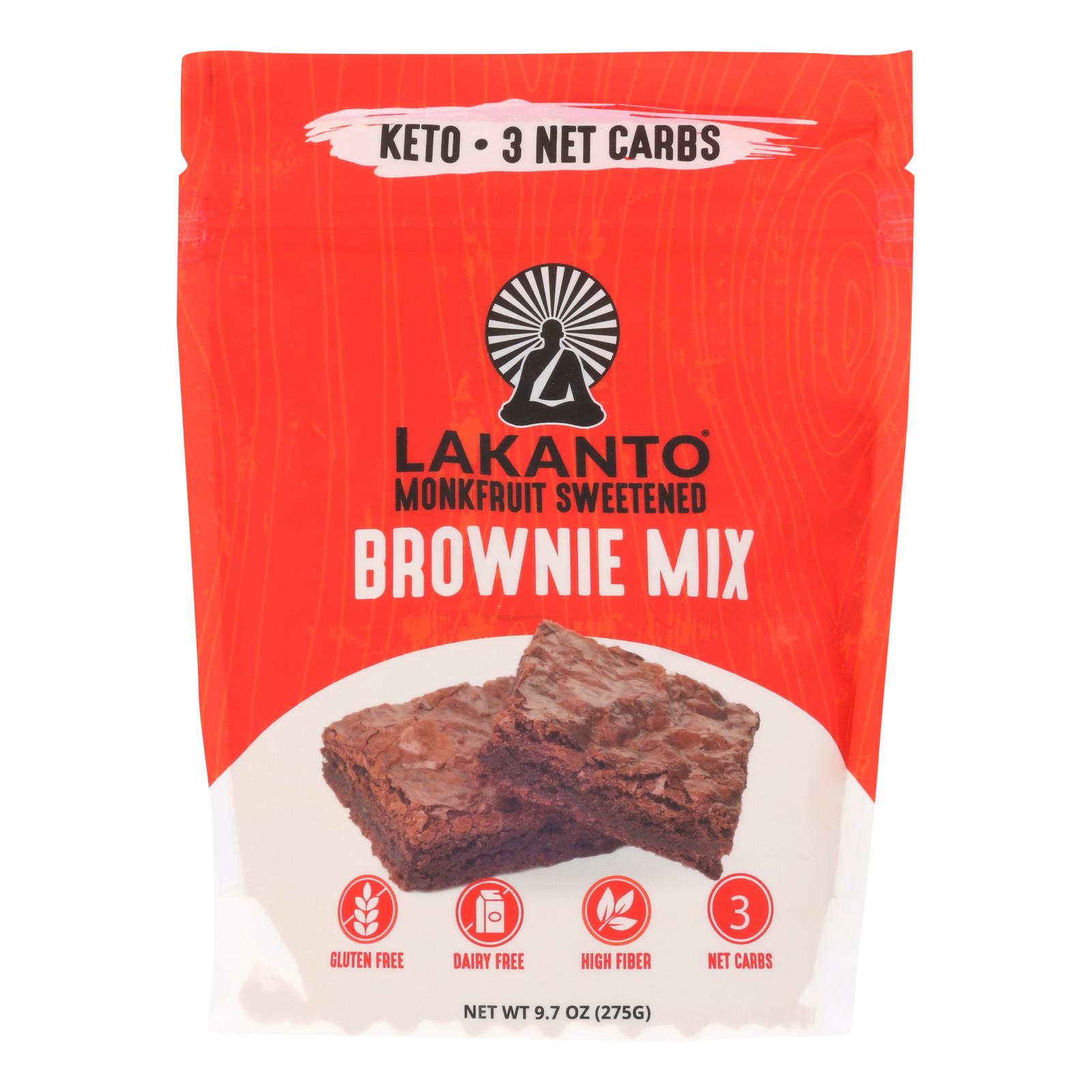 Lakanto - Monkfruit Sweetened Brownie Mix - Case Of 8- 9.7 Oz. - GreatEagleInc