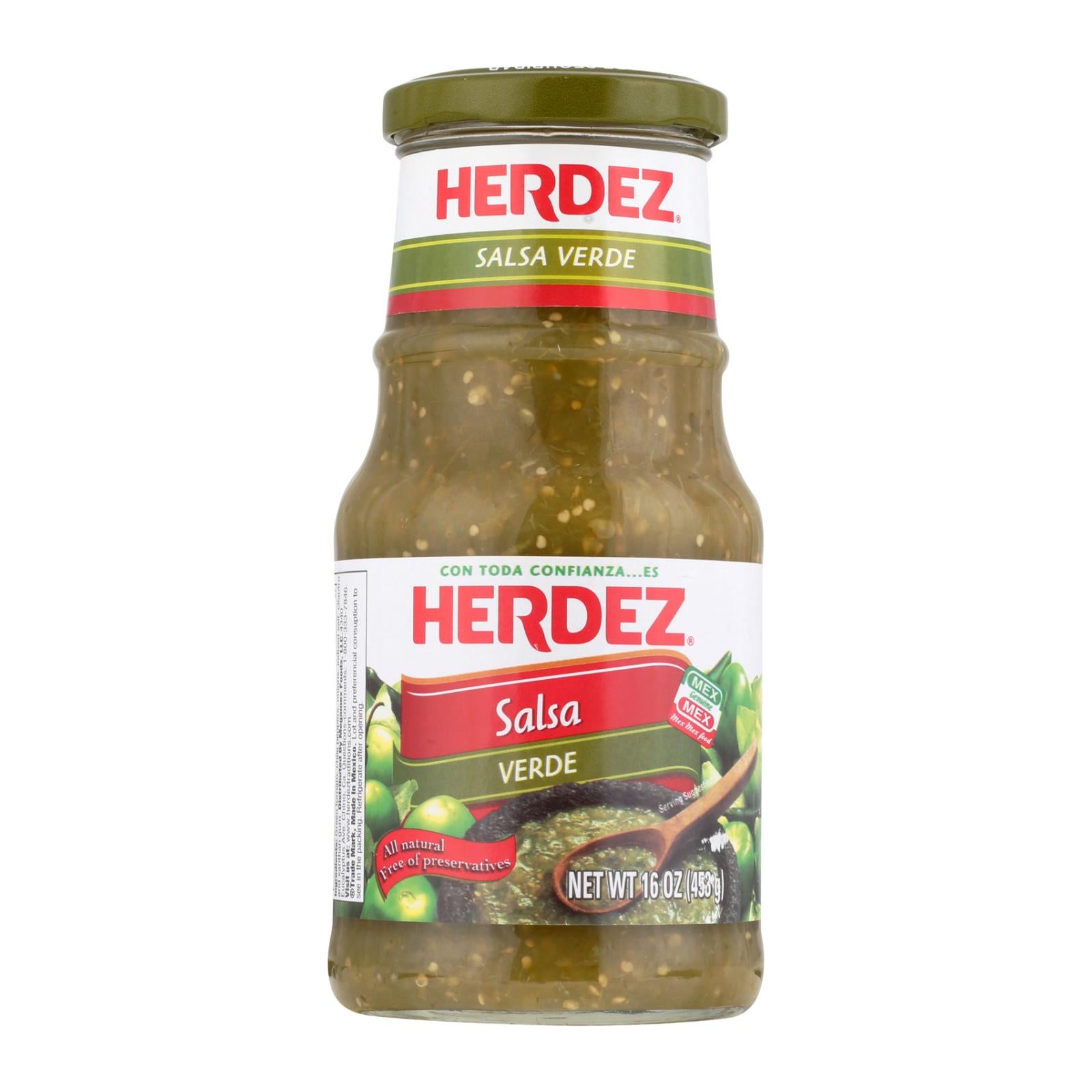 Herdez Salsa - Verde - Case Of 12 - 16 Oz. - GreatEagleInc