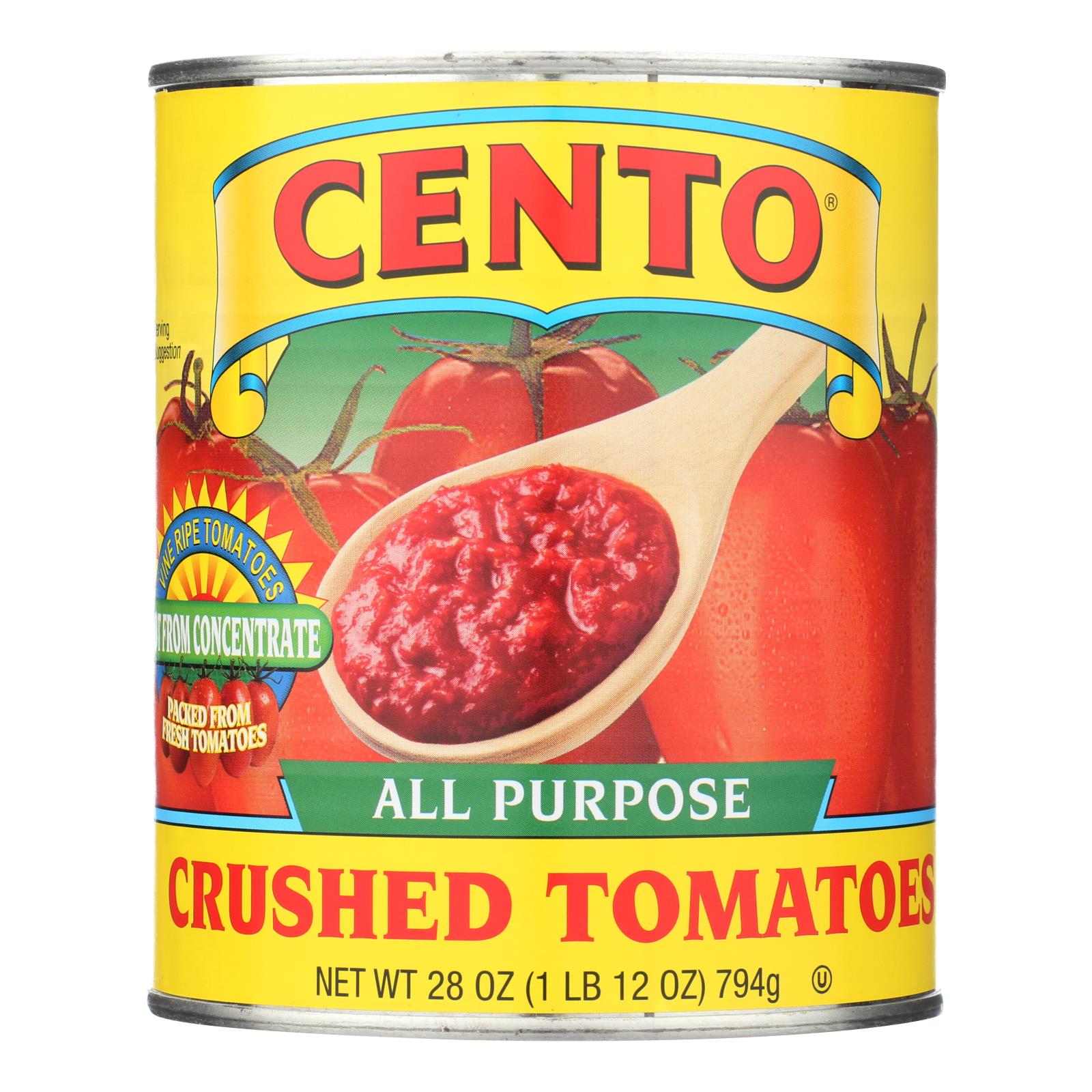 Cento Tomatoes - Crushed - Case Of 12 - 28 Oz - Eco-Friendly Home & Grocery