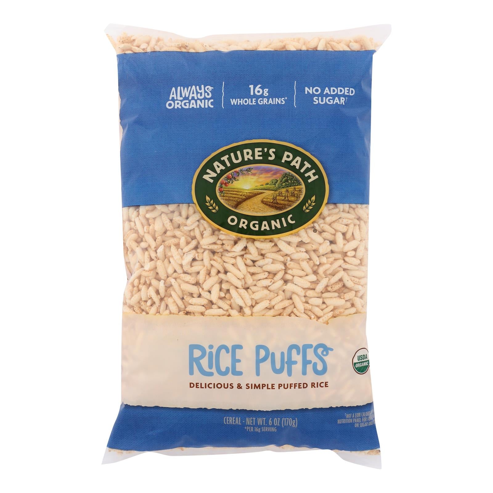 Nature's Path Organic Rice Puffs Cereal - Case Of 12 - 6 Oz. - GreatEagleInc