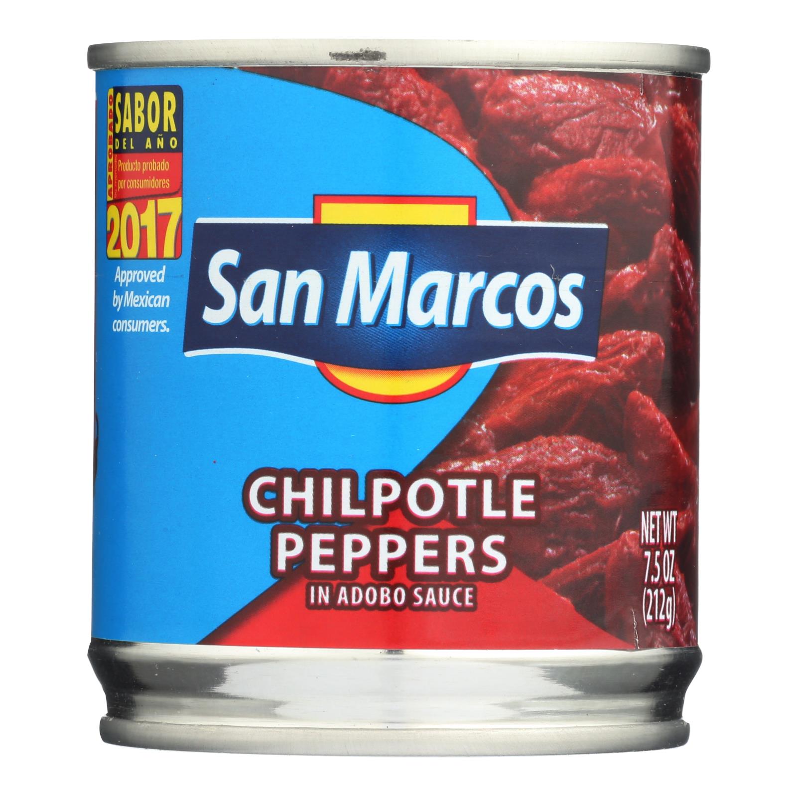 San Marcos Peppers - Chipolte - Case Of 24 - 7.5 Oz - GreatEagleInc