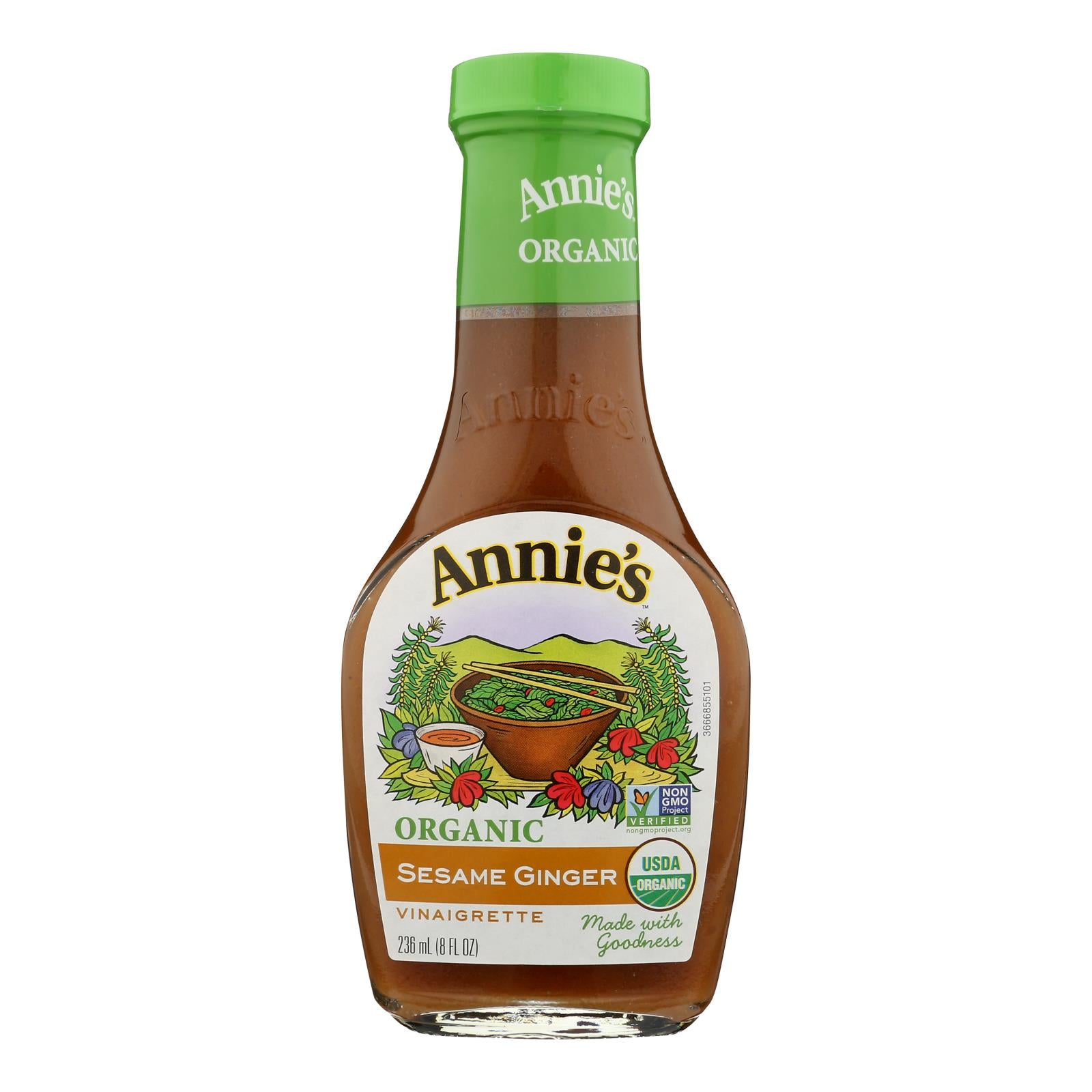 Annie's Naturals Vinaigrette Organic Sesame Ginger - Case Of 6 - 8 Fl Oz. - GreatEagleInc