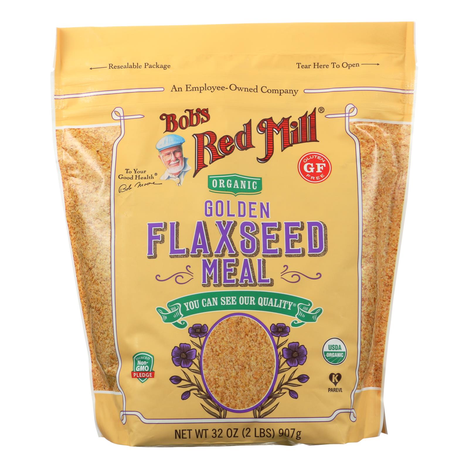 Bob's Red Mill - Organic Flaxseed Meal - Golden - Case Of 4 - 32 Oz - GreatEagleInc