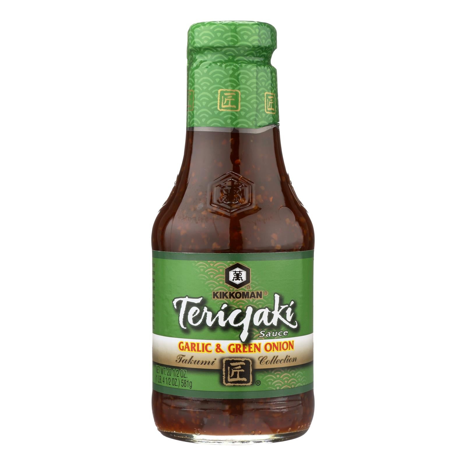 Kikkoman Teriyaki Sauce - Garlic And Green Onion - Case Of 6 - 20.5 Oz. - GreatEagleInc