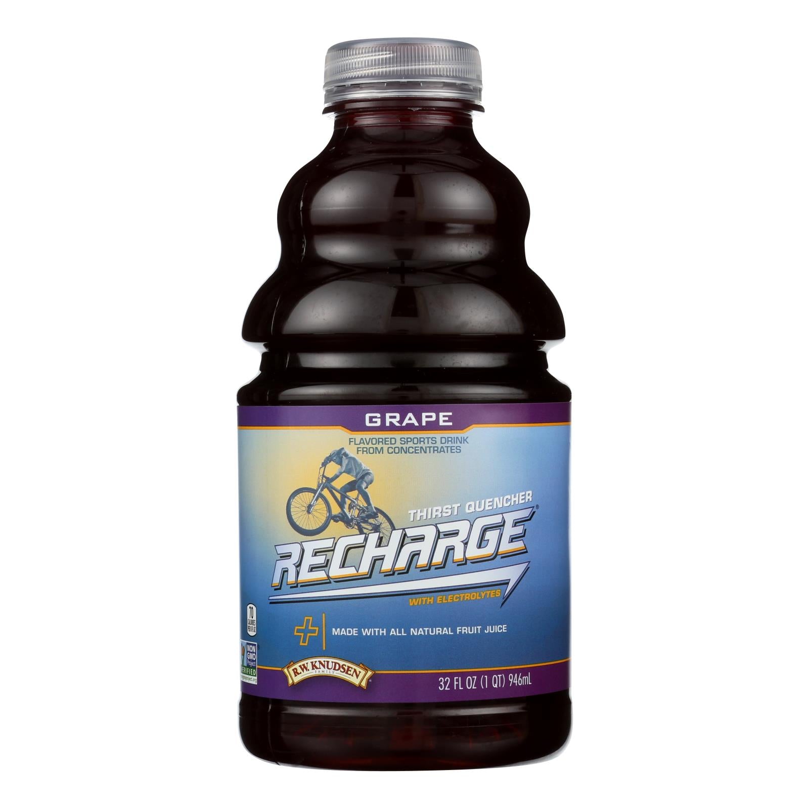 Rw Knudsen Petrecharge Grape Juice  - Case Of 6 - 32 Fz - GreatEagleInc