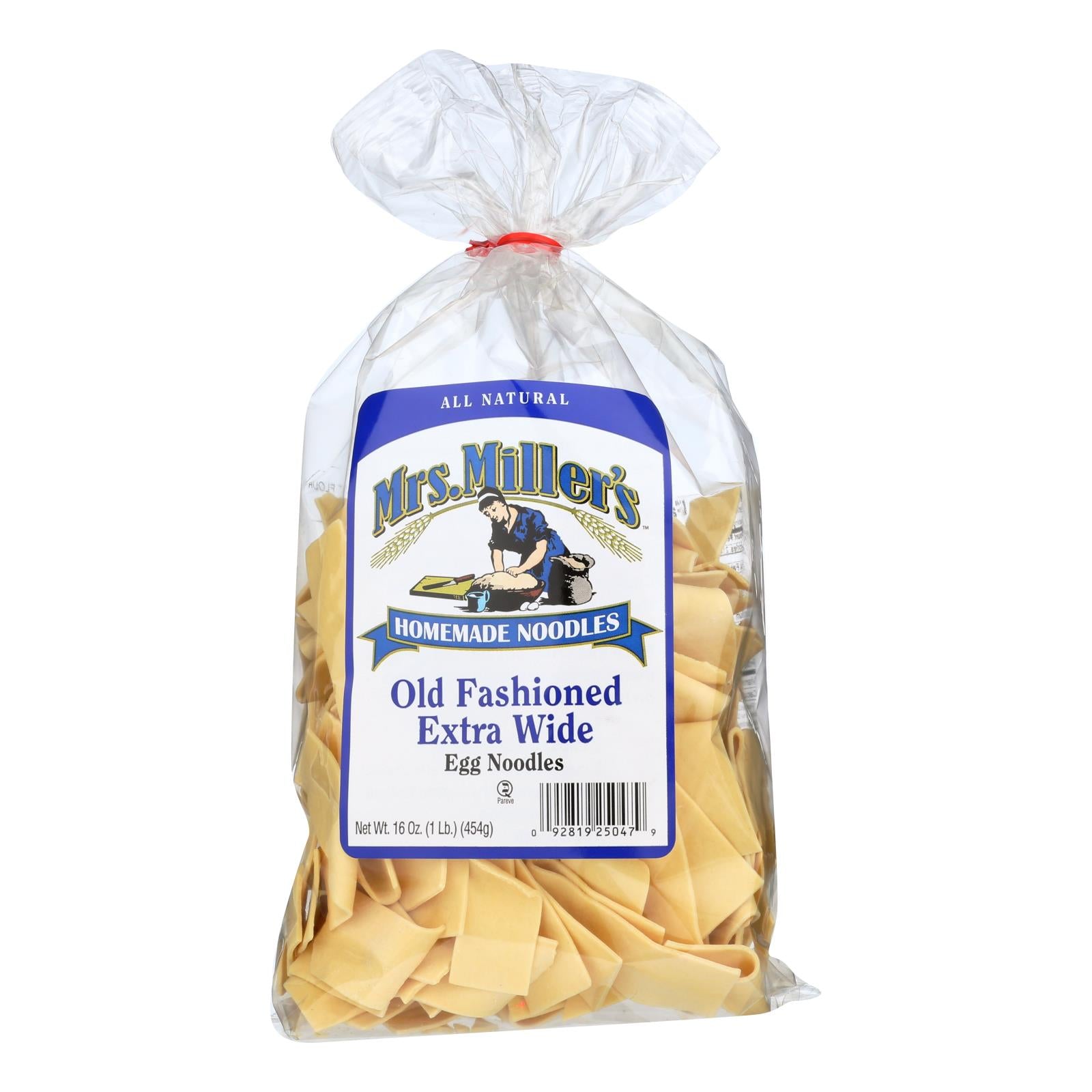Mrs. Miller's Homemade Noodles - Old Fashioned Extra Wide Egg Noodles - Case Of 6 - 16 Oz. - GreatEagleInc